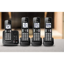 Cordless Phone with 4 Handsets, Panasonic KXTGD394B IMAGE 2