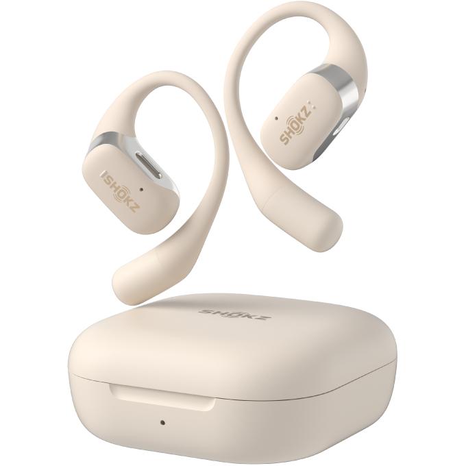 Conduction Open-Ear Bluetooth Sport Headphones OpenFit, Shokz T910 - Beige