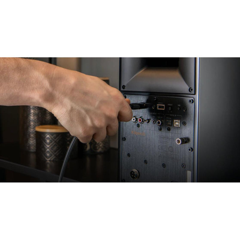 Powered Bookshelf 2 Way HDMI AND ARC, Klipsch THEFIVESW - Black IMAGE 2