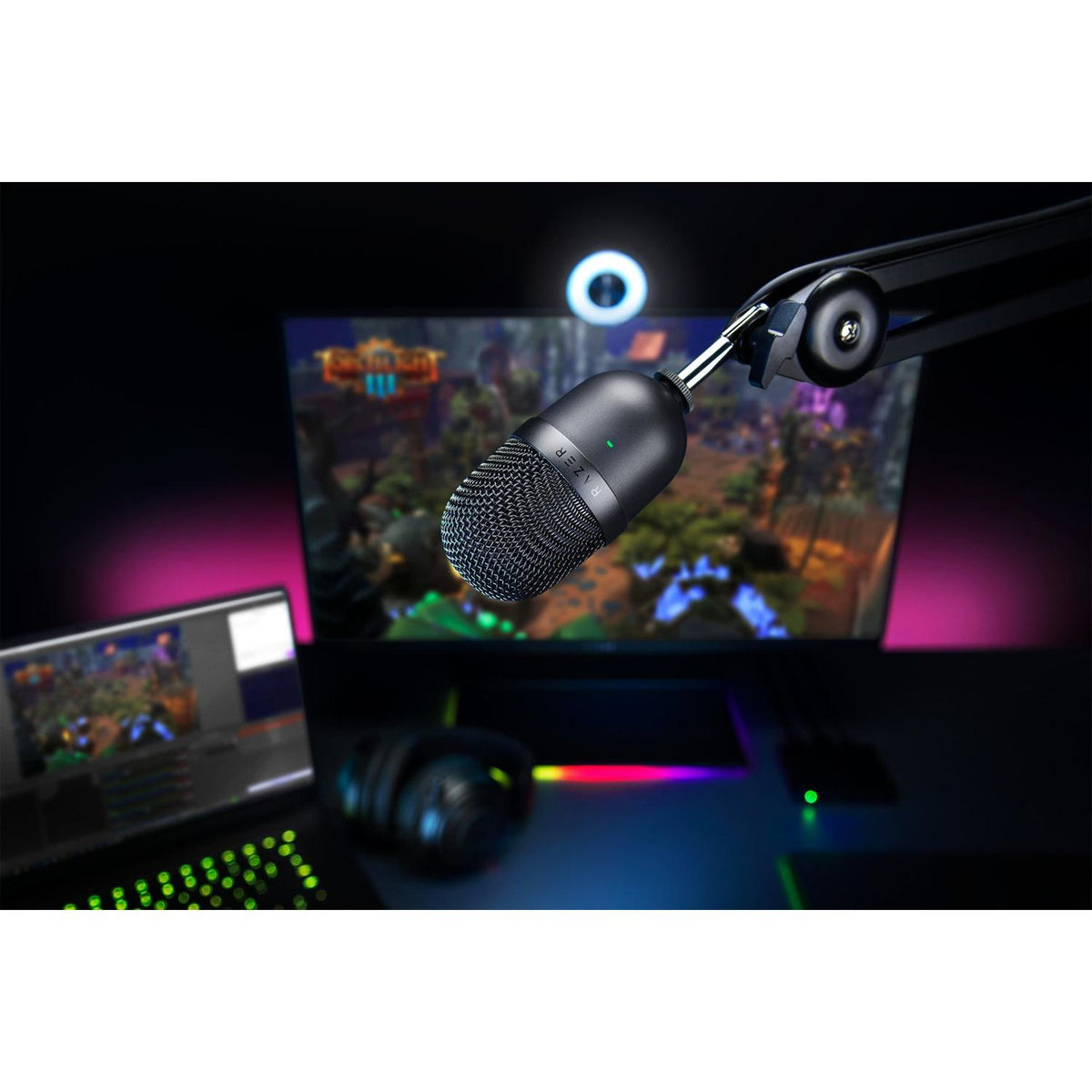 Microphone Razer Seiren Mini - Condensateur 14 Mm, Ultra-compact, Noir - Pour Streaming, Enregistrement - 1