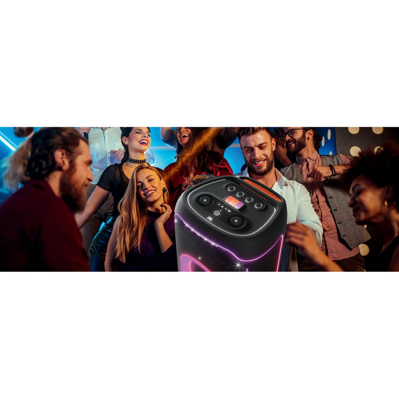 JBL PartyBox Ultimate  Imposante enceinte pour de soirée, avec un son  puissant, un jeu de lumière multidimensionnel et un design résistant aux  éclaboussures.