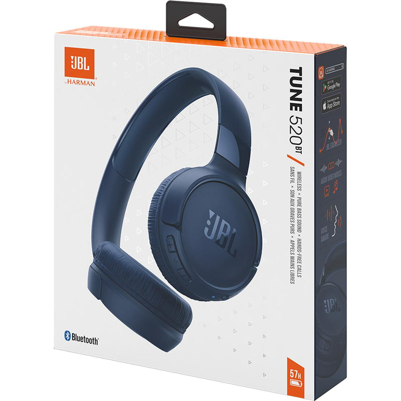 Wireless Over-ear headphones. JBL Tune 520BT - Blue IMAGE 11