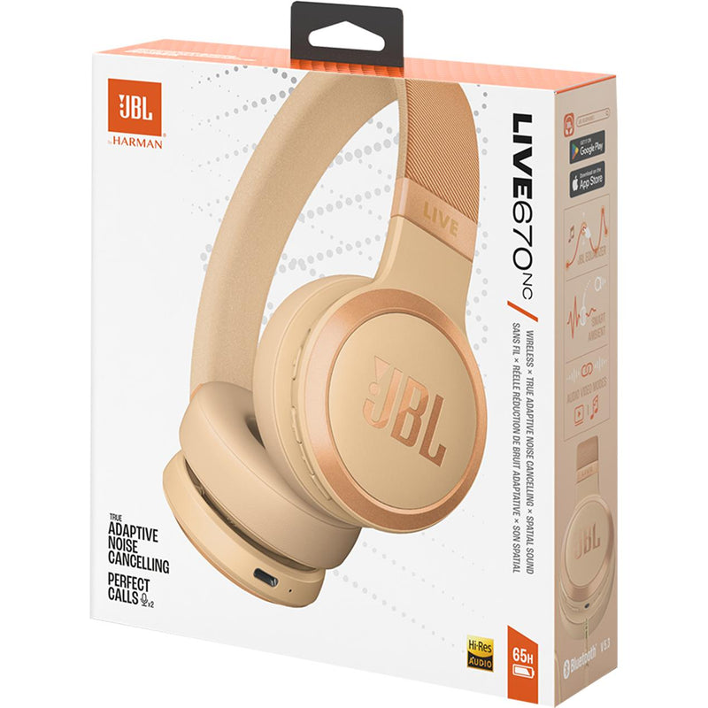 Wireless Over-ear headphones. JBL Live 670NC - Sandstone IMAGE 2