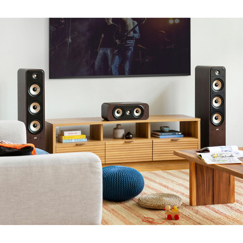 Micca RB42-C Center Channel Speaker - Dual 4" Woofers, Silk Dome Tweeter, Dark Walnut (Single)