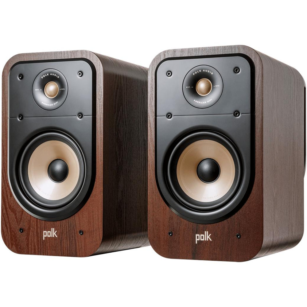 Signature Elite 150W Bookshelf Speaker, Polk ES20 Brown- PAIR