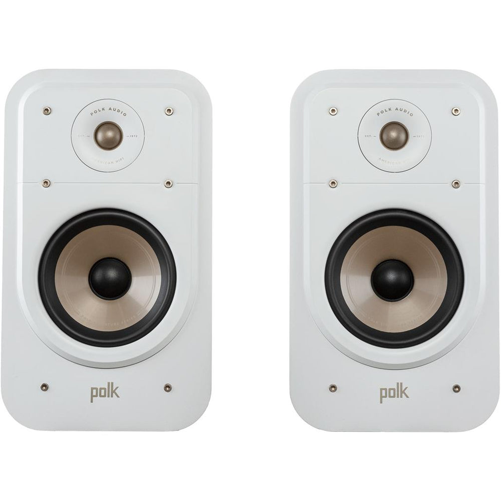 Signature Elite 150W Bookshelf Speaker, Polk ES20 White- PAIR