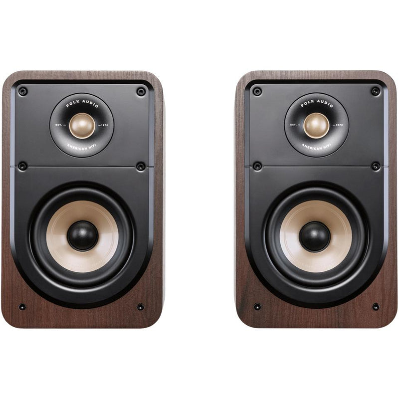 Signature Elite 100W Bookshelf Speaker, Polk ES15 Brown- PAIR IMAGE 1