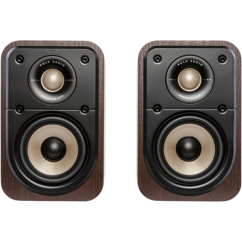 Signature Elite 100W Bookshelf Speaker, Polk ES10 Brown- PAIR IMAGE 1