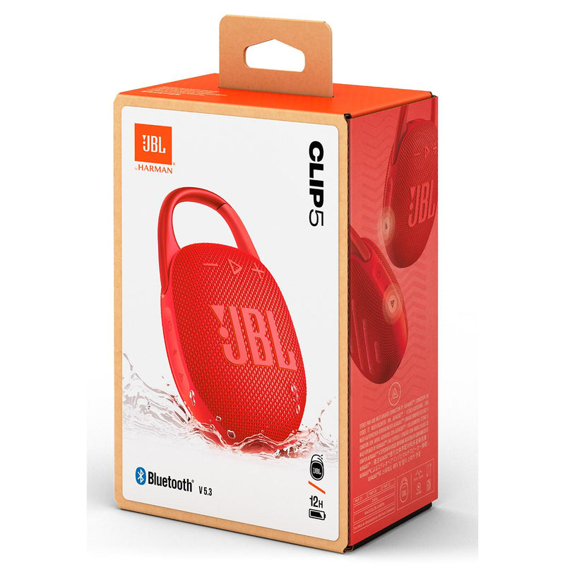 Wireless Bluetooth Portable Speaker. JBL Clip 5 - Red IMAGE 7