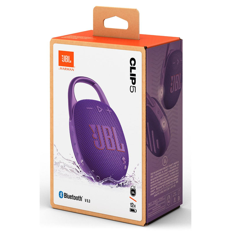 Wireless Bluetooth Portable Speaker. JBL Clip 5 - Purple IMAGE 7