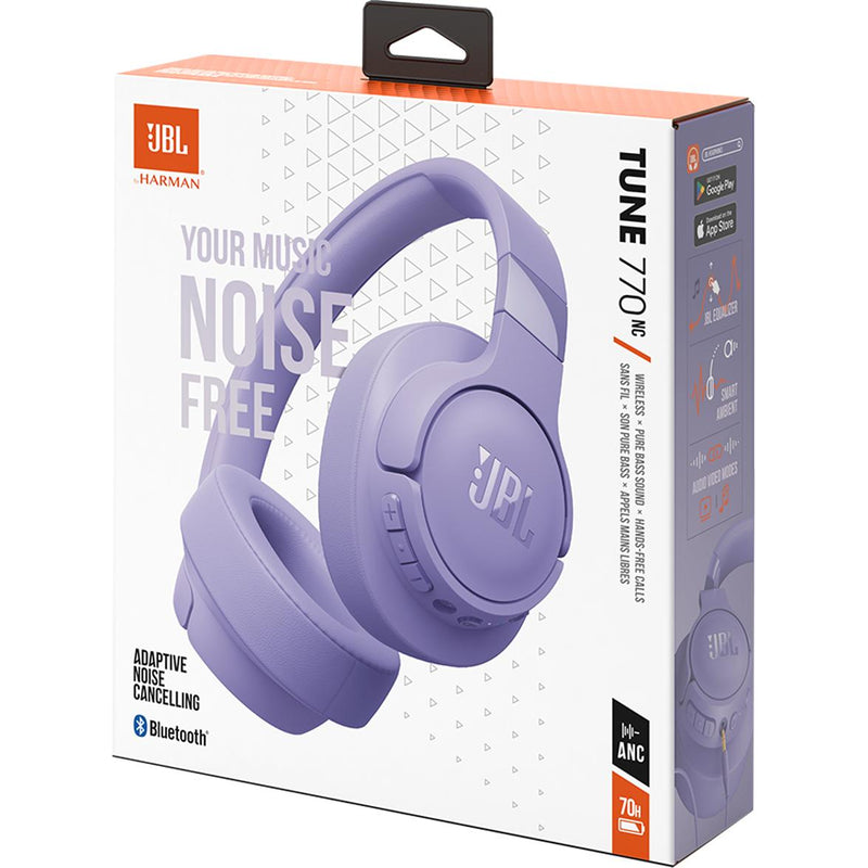 Wireless Noise Cancelling Over-ear headphones. JBL Tune 770NC - Purple IMAGE 11