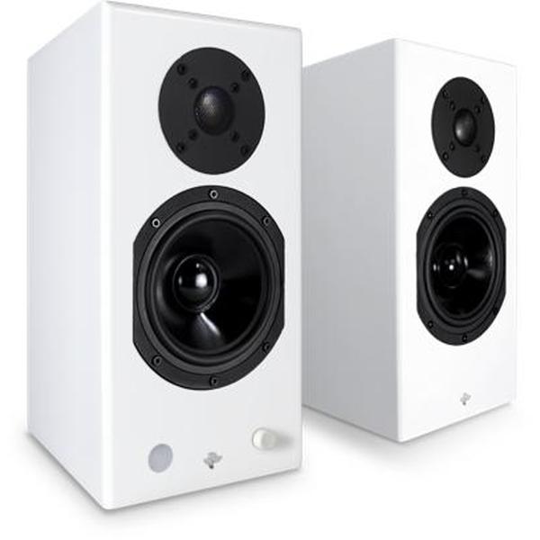 120W Bookshelf Speaker, KINPLAY - White - Pair IMAGE 1