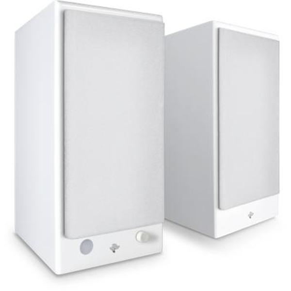 120W Bookshelf Speaker, KINPLAY - White - Pair IMAGE 2