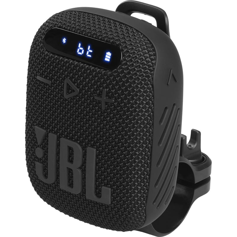 Dock HandleBar FM Wireless Bluetooth Waterproof Speaker, JBL WIND3 - Black IMAGE 1