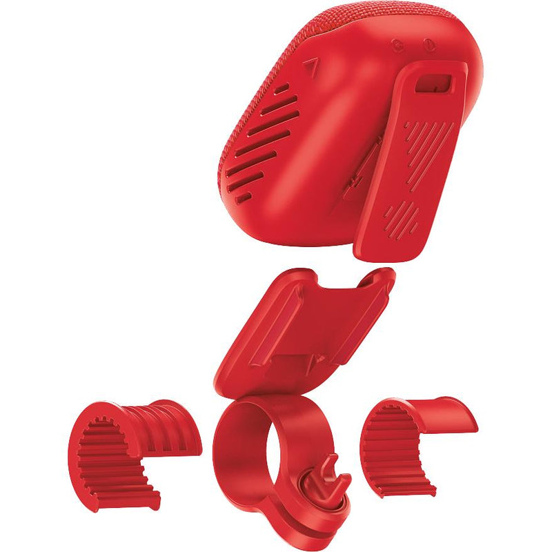 Dock HandleBar FM Wireless Bluetooth Waterproof Speaker, JBL WIND3 - Red IMAGE 3