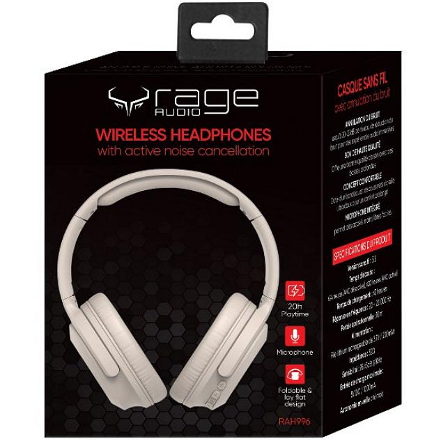 NC Wireless Over-ear headphones, RAGE RAH996 - WHITE IMAGE 2