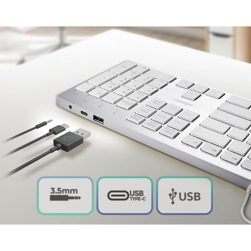 USB-C keyboard and Co-Pilot, Adesso AKB-730UW-FR IMAGE 7