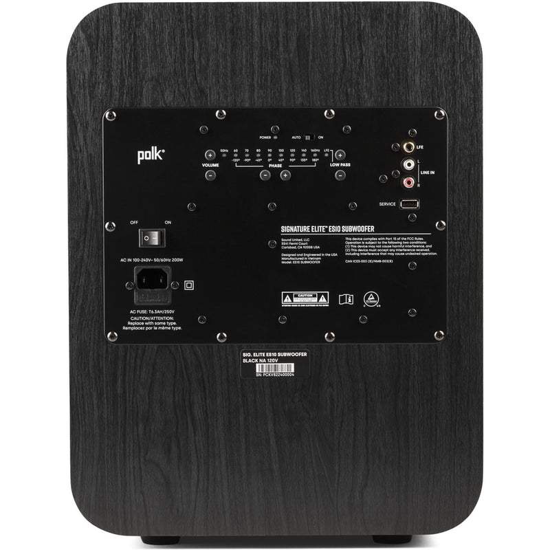 10 IN 200W Subwoofer Polk ES10SUB - Black IMAGE 3