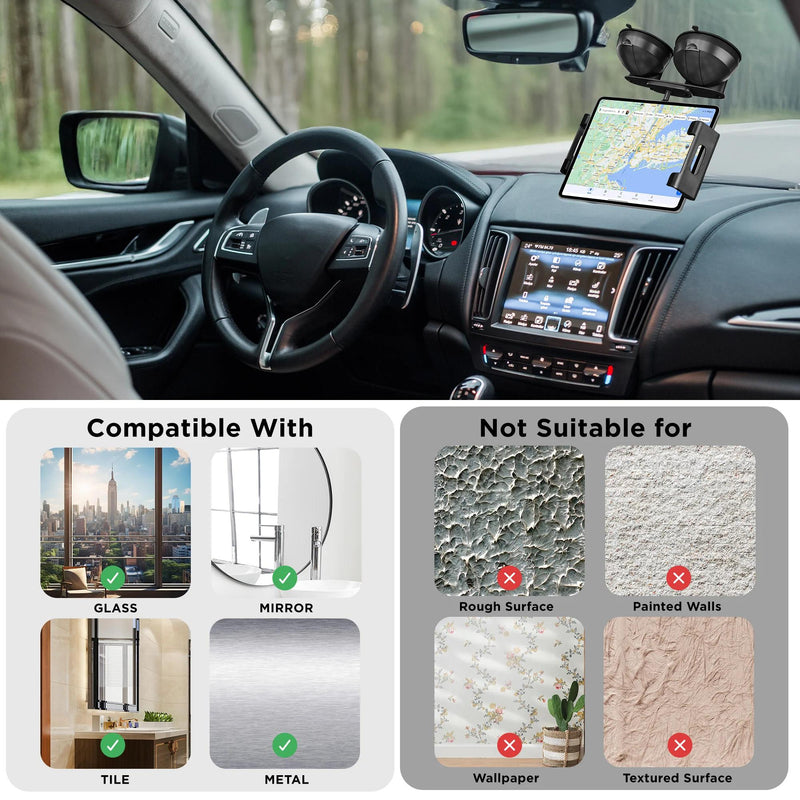 Mighty Mount Heavy Duty Dual suction cup mount for Tablet, iPad, Phone M9500-A5 IMAGE 7