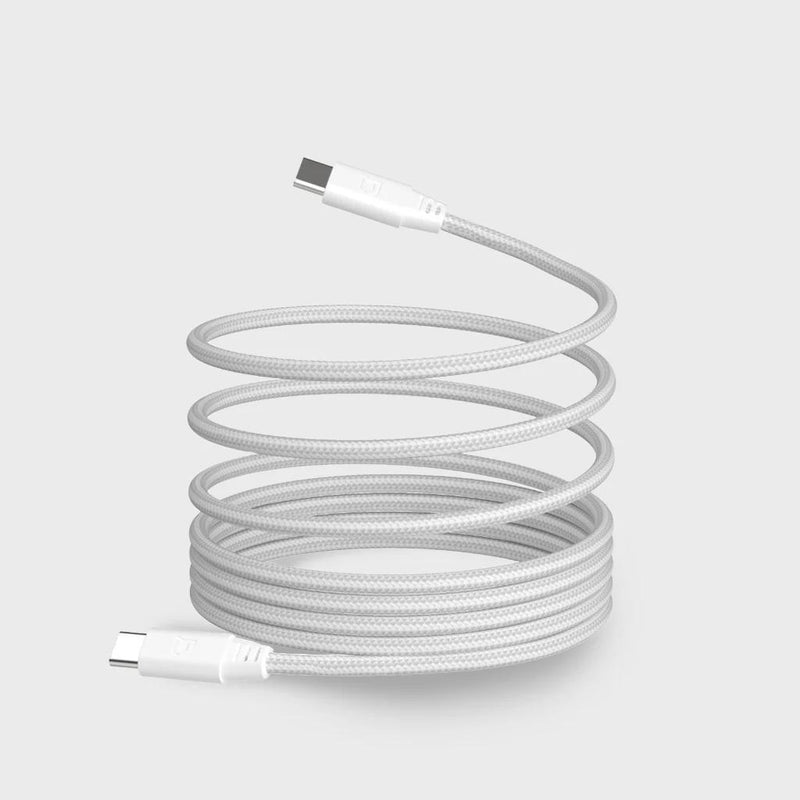 Magnetic 2 Meter USB-C to USB-C Cable - White IMAGE 2