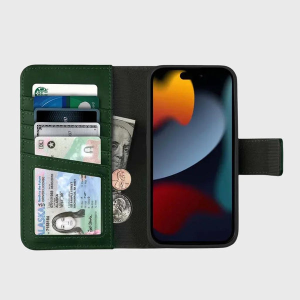 5th Ave Wallet Case with MagSafe - iPhone 16 Pro - Green IMAGE 1