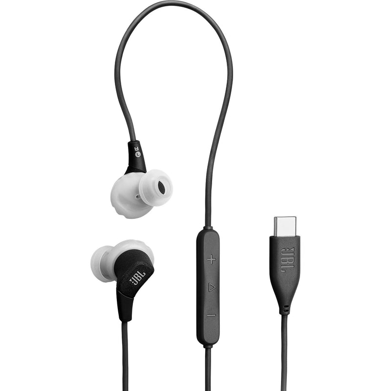 Sweatproof In-Ear Sport Headphones, USB-C, JBL Endurance RUN3C - Black IMAGE 1
