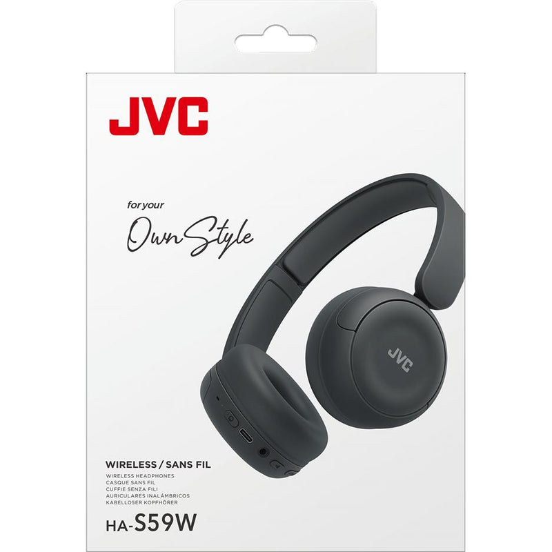 Headphones, JVC HA-S59W-B - Black IMAGE 2