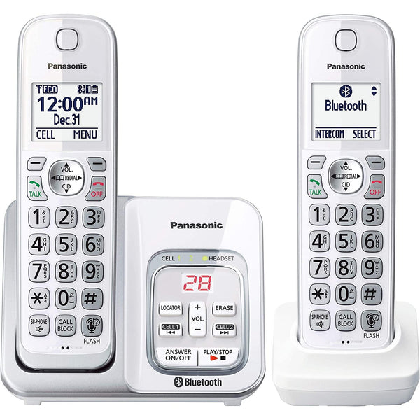 DECT 6.0 Bluetooth Cordless Phone with 2 Handsets, Panasonic KX-TGD592W IMAGE 1