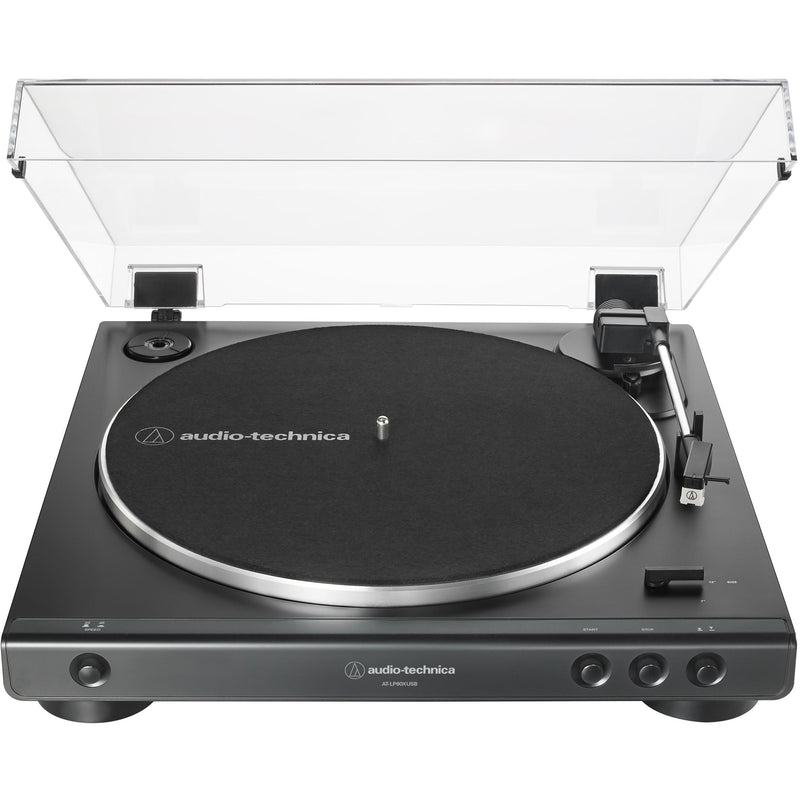 Belt Drive Stereo Turntable With USB Connector, Audio-Technica ATLP60XUSB-BK - Black IMAGE 2