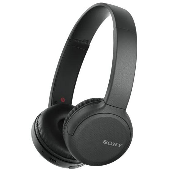 Sony Bluetooth On-ear Headphones with Built-in Microphone Wireless Bluetooth with mic Headphones, Sony WHCH510 Black IMAGE 1