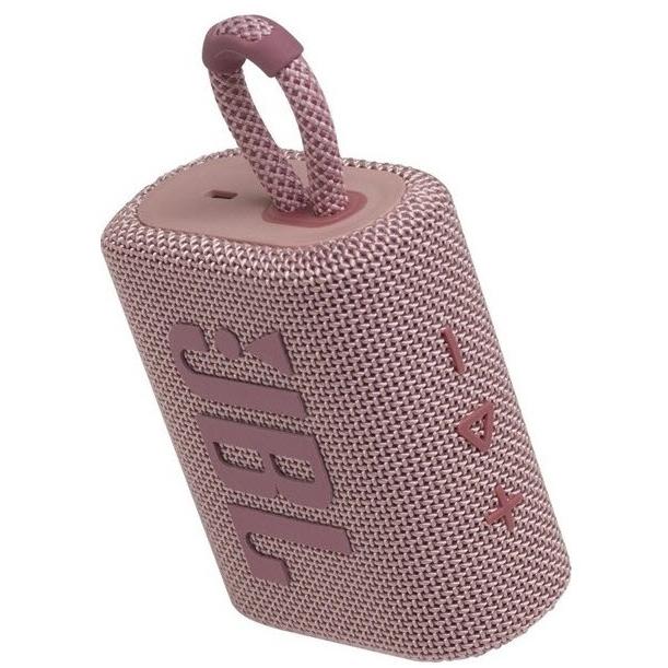 Wireless Bluetooth Waterproof Speaker, JBL GO 3 - Pink IMAGE 4