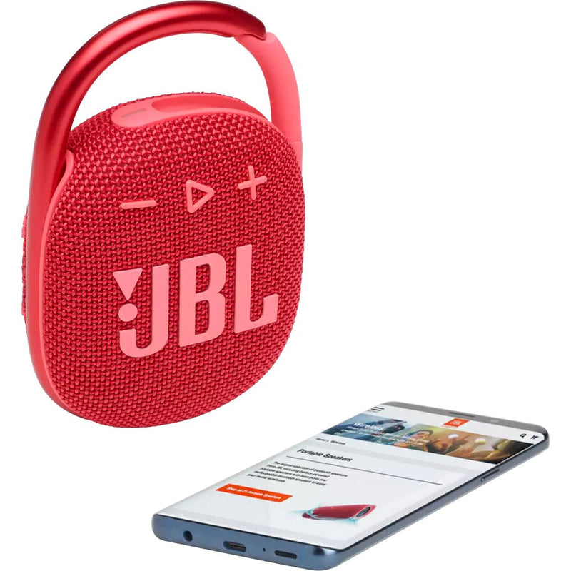 Wireless Bluetooth Portable Speaker, JBL Clip 4 - Red IMAGE 2