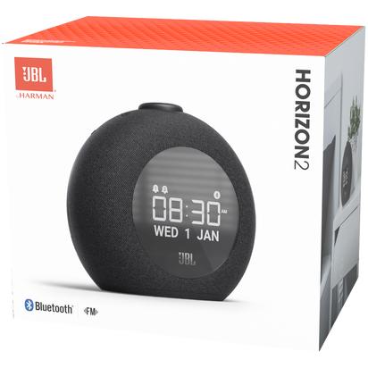 JBL 2x 4-watt Clock Radio with Bluetooth Bluetooth clock radio speaker with FM, JBL Horizon 2 - Black IMAGE 8