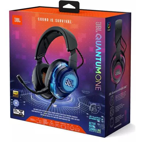 JBL Over-the-Ear Gaming Headphones with Microphone Professional gaming USB wired PC over-ear headset, JBL Quantum One - Black IMAGE 10