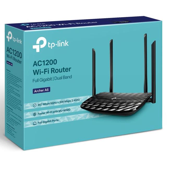TP-Link AC1200 Wireless MU-MIMO Router Dual-band router, TP-LINK ARCHER A6 IMAGE 4