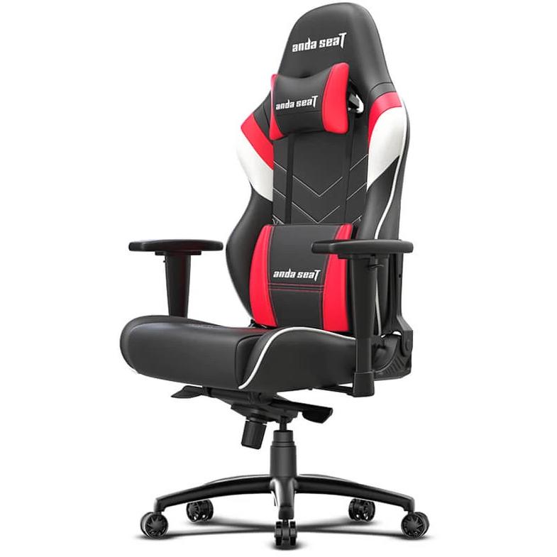Gaming Chair,, ASSASSIN KING SERIES BLACK+WHITE+RED, ANDA AD4XL-03-BWR-PV-W02 IMAGE 2