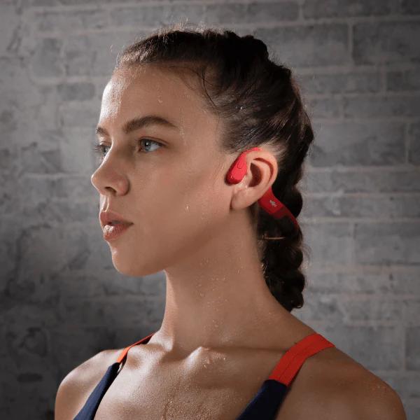 Conduction Open-Ear Bluetooth Sport Headphones OpenRun Mini, Snokz S803 - Red IMAGE 5