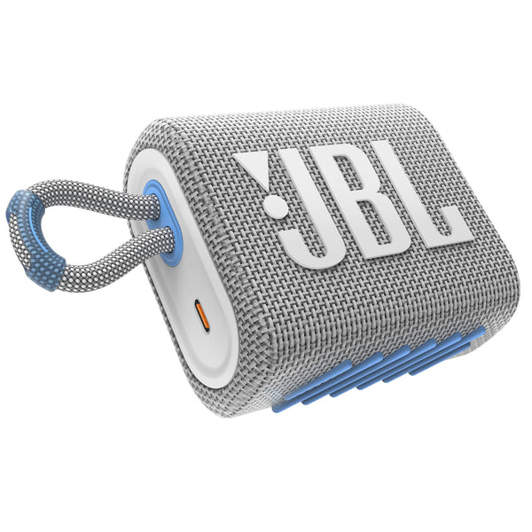 Wireless Bluetooth Waterproof Speaker, JBL GO 3ECO - White IMAGE 1